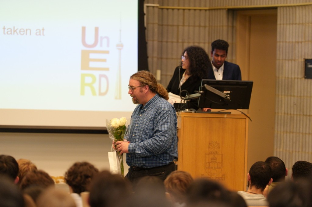 UnERD stage with flowers