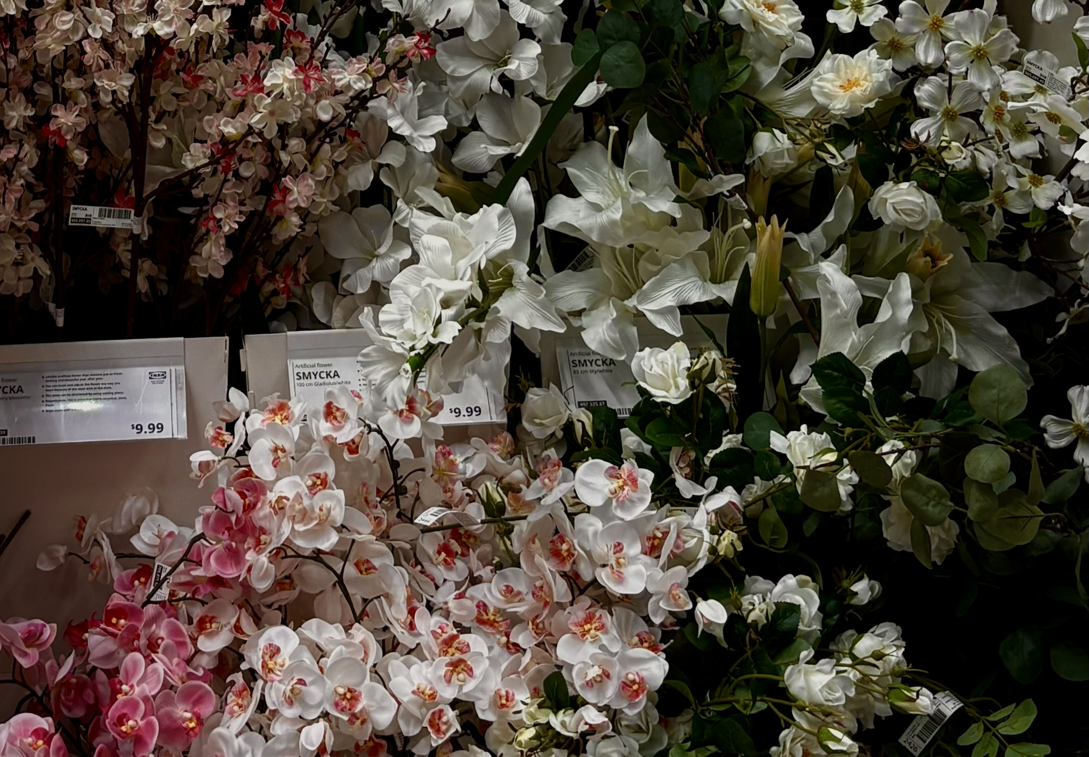 Flower display at IKEA